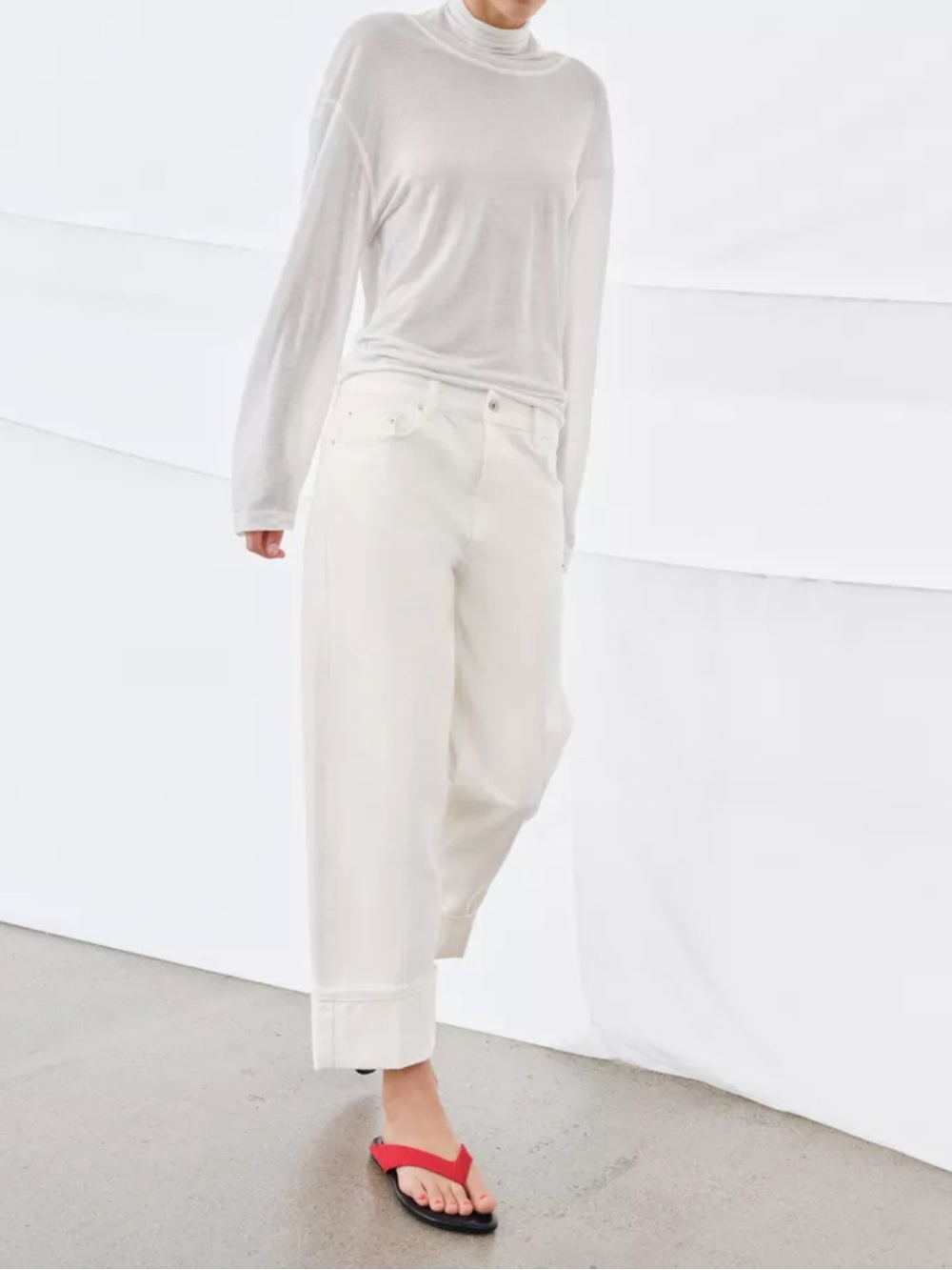 Zara White Jeans